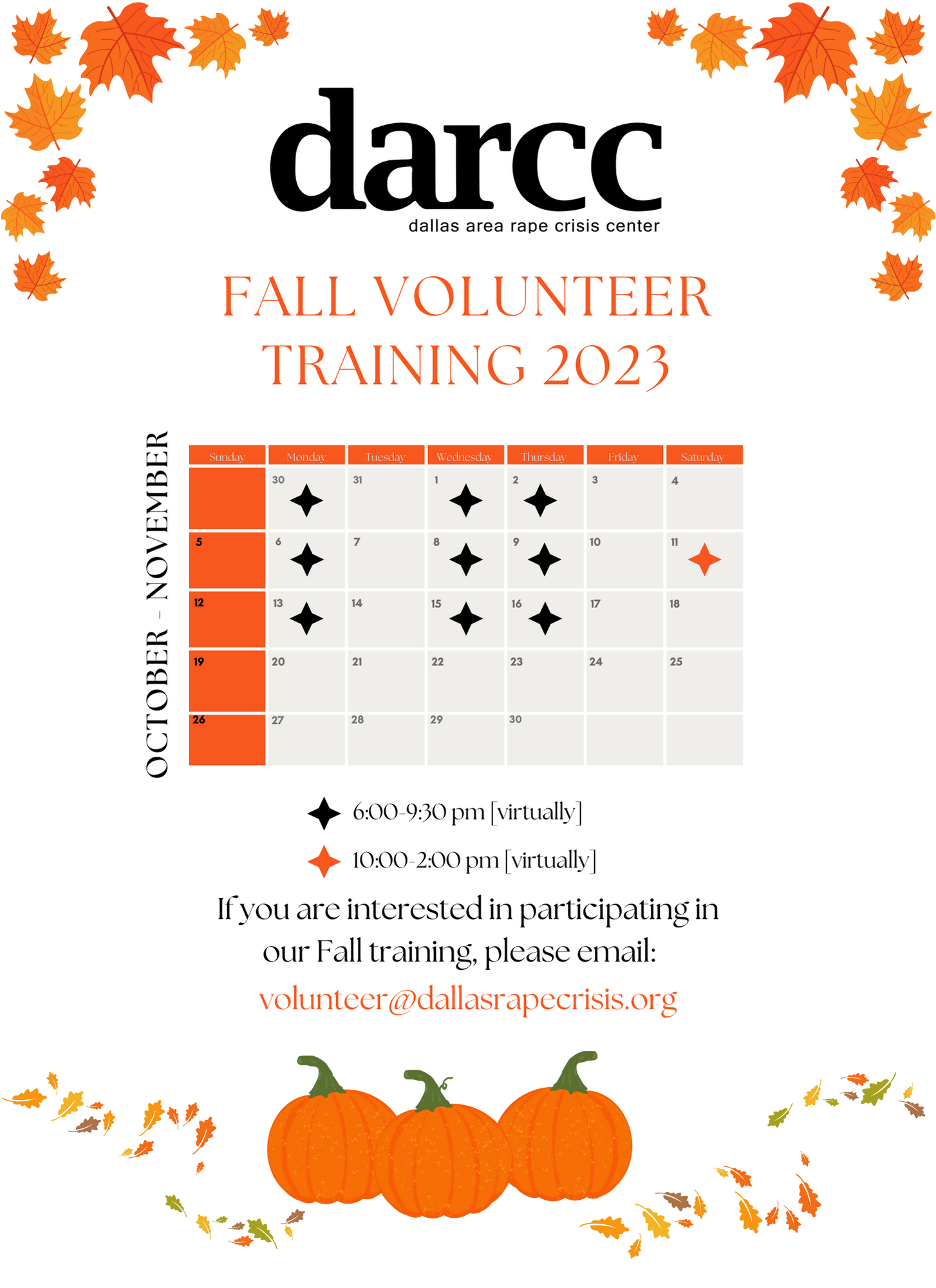 DARCC Fall 2023 Volunteer Training